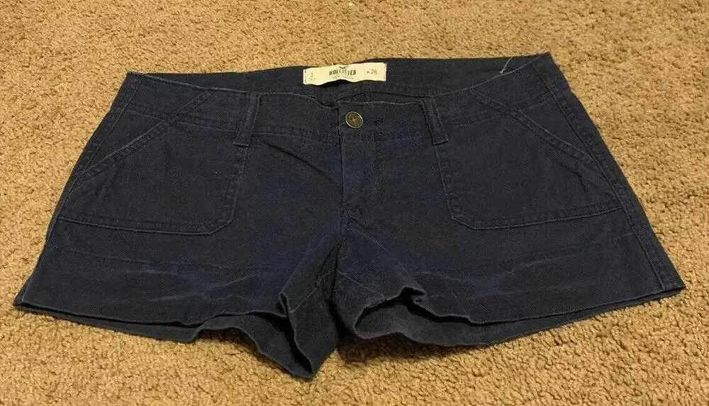 Hollister Navy Blue Cotton Shorts Size 3 NWOT